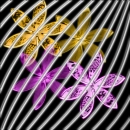 gold and kitty pink flowers with milk lines<3