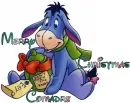 Christmas Eeyore with Glitter and Name