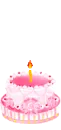 pink birthday cake