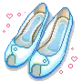 blue shoes