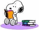 snoopy reading books