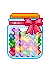 candy hearts jar