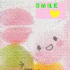 colorful bouncy balls that says smile