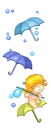 blue umbrella