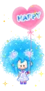 blue hair