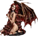 sparkly red angel 