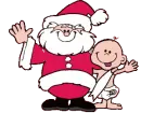 santa claus & baby new year