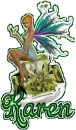 karen blonde fairy with emerald ring