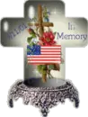 In loving memory globe cross