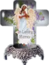 In loving memory globe cross