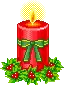 red candle light