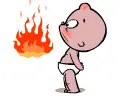bobaby  nose on fire