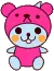blue thingi in a pink teddy suit