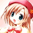 anime girl with a red hat