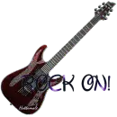 rock on glitter guitar