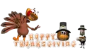 dancing turkey with pilgrim