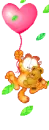 garfield & a heart balloon