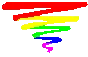 strike of rainbow colors