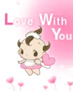 cute pink baby : love with you