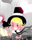 blonde boy with a big black hat