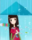 girl on a rainy day