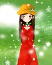 cute girl holding a plant