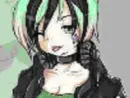green anime girl