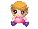 cute little girl blowing kisses