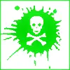 light green skull