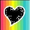 rainbow background...emo heart