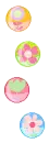flowers in bubbles