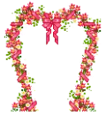 pink rose bow