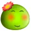 happy green face