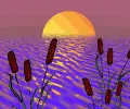 Sunset on water