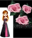 black and pink dress Doll