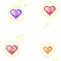hearts in bubbles