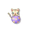 kitty on a globe
