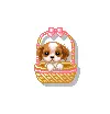 puppy in a basket
