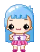 blue haired girl