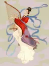 geisha playing the harp