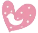 white dove in a heart