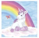 Baby unicorn on a cloud