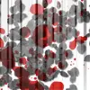 blood and black rose petals