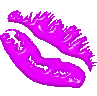 pink glitter kiss