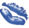 blue glitter kiss