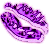 purple kitty glitter kiss