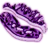 dark purple glitter kiss