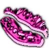 punk pink glitter kiss