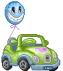 green little car