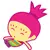 cute violet-haired girl smiley : she wants to fly 